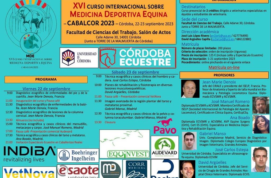 XVI Curso Internacional sobre Medicina Deportiva Equina