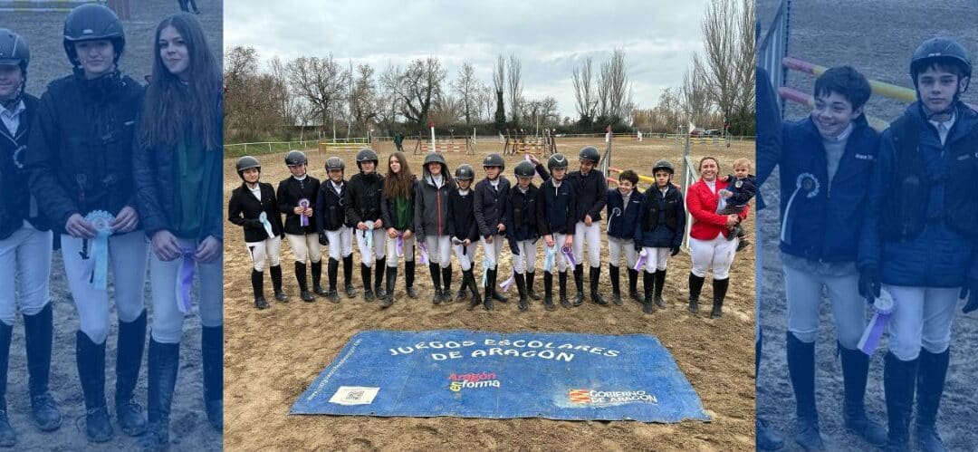 Arrancan con éxito los Juegos Escolares y la Copa Reino de Aragón disputados en Hípica Nuestra Señora de Salas