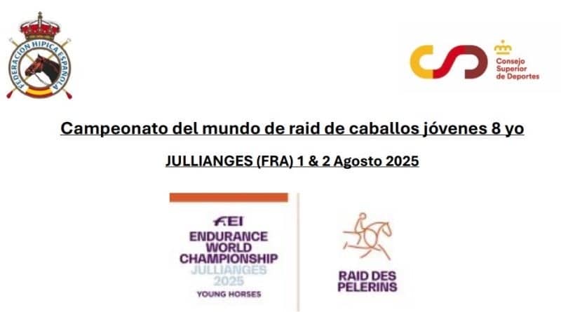 Fecha límite para el Campeonato del Mundo de Raid de Caballos Jóvenes