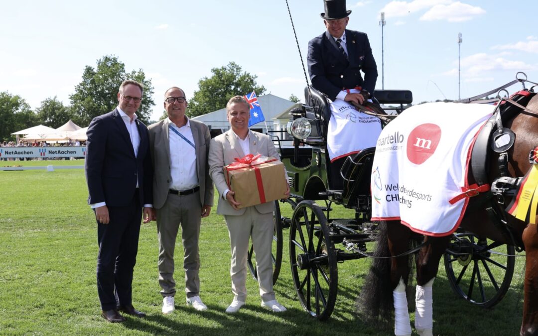 CHIO Aachen 2025: Boyd Exell gana con facilidad el premio Martello Immobilienmanagement GmbH & Co. KG