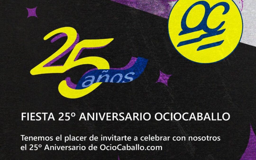OcioCaballo celebra 1/4 de siglo el próximo 13 de noviembre y les queremos dar la enhorabuena