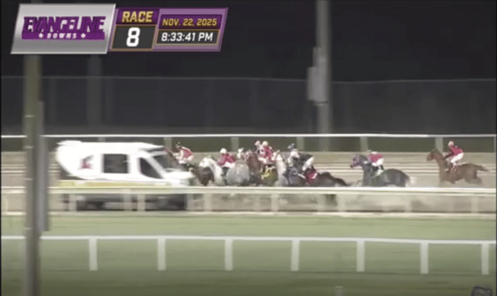 Incidente en Evangeline Downs obliga a cancelar una carrera y genera preocupación